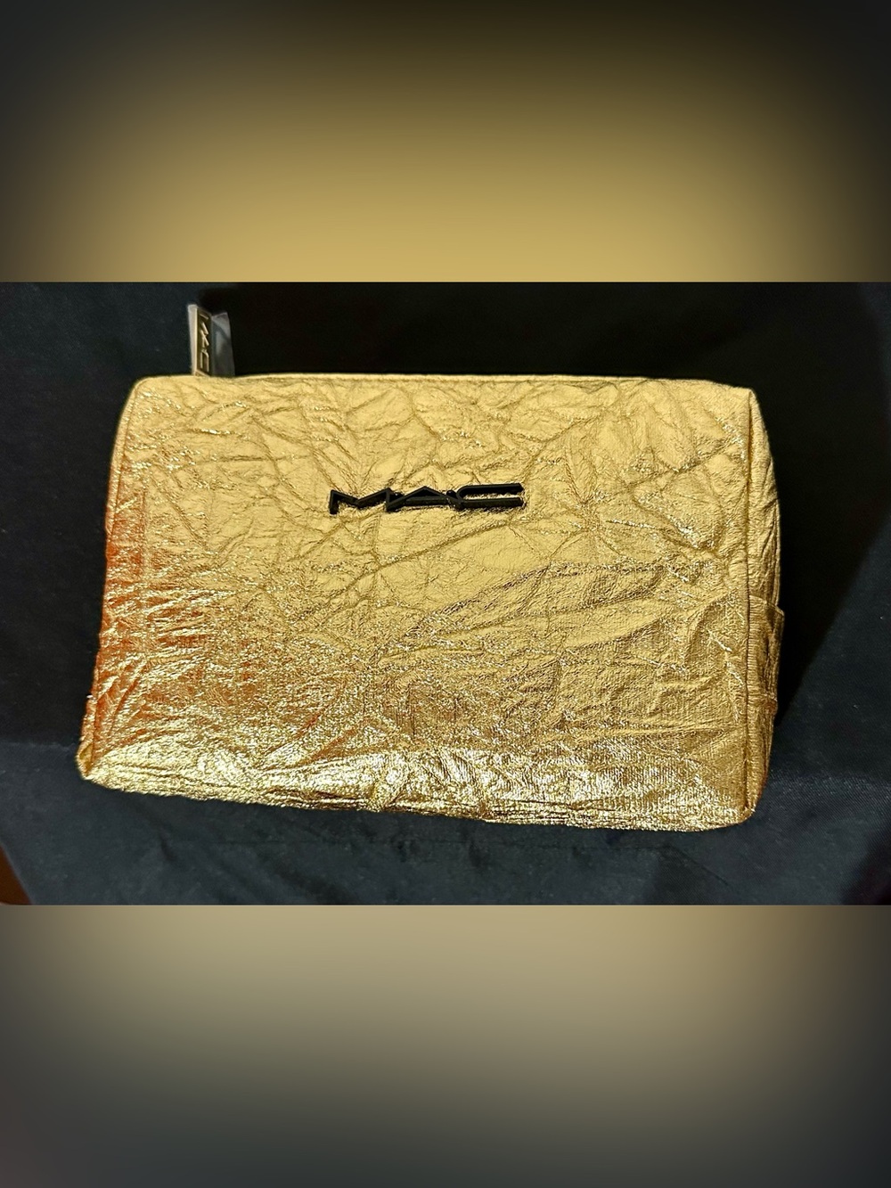 MAC Cosmetics Gold Metallic Cosmetic Clutch